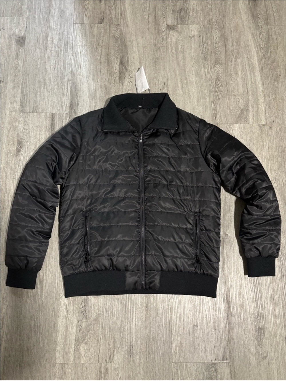 Black Bomber Puffer Jacket
